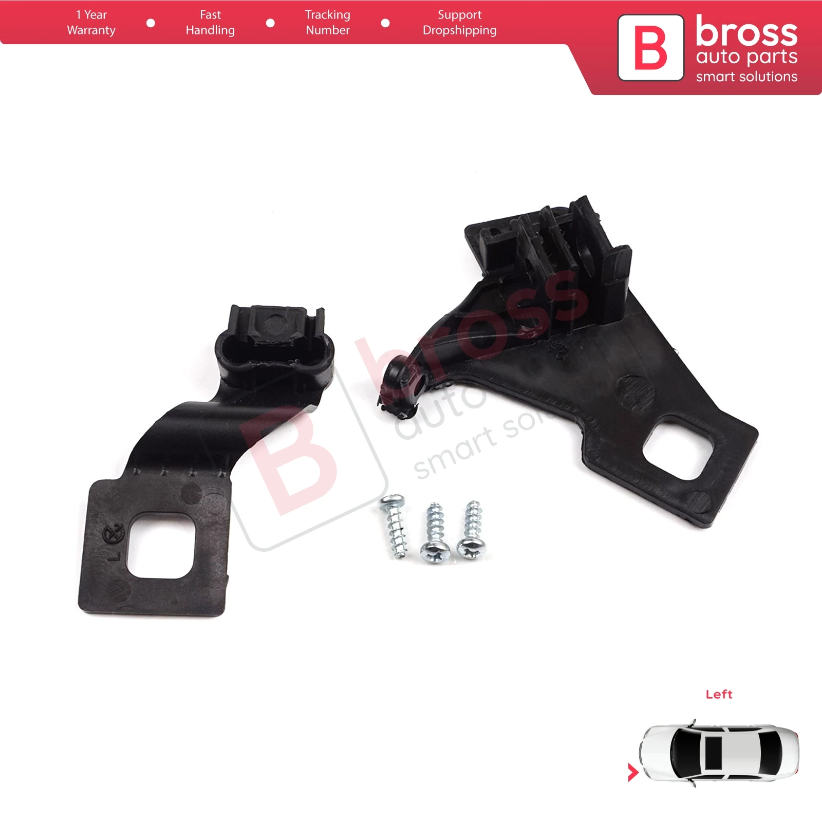 

BHL538 Car Headlight Housing Repair Mount Bracket Tab Clips Kit Left Side for Audi A4 RS4 8K2 B8.5 A5 S5 RS5 B8.5 8T0998121B