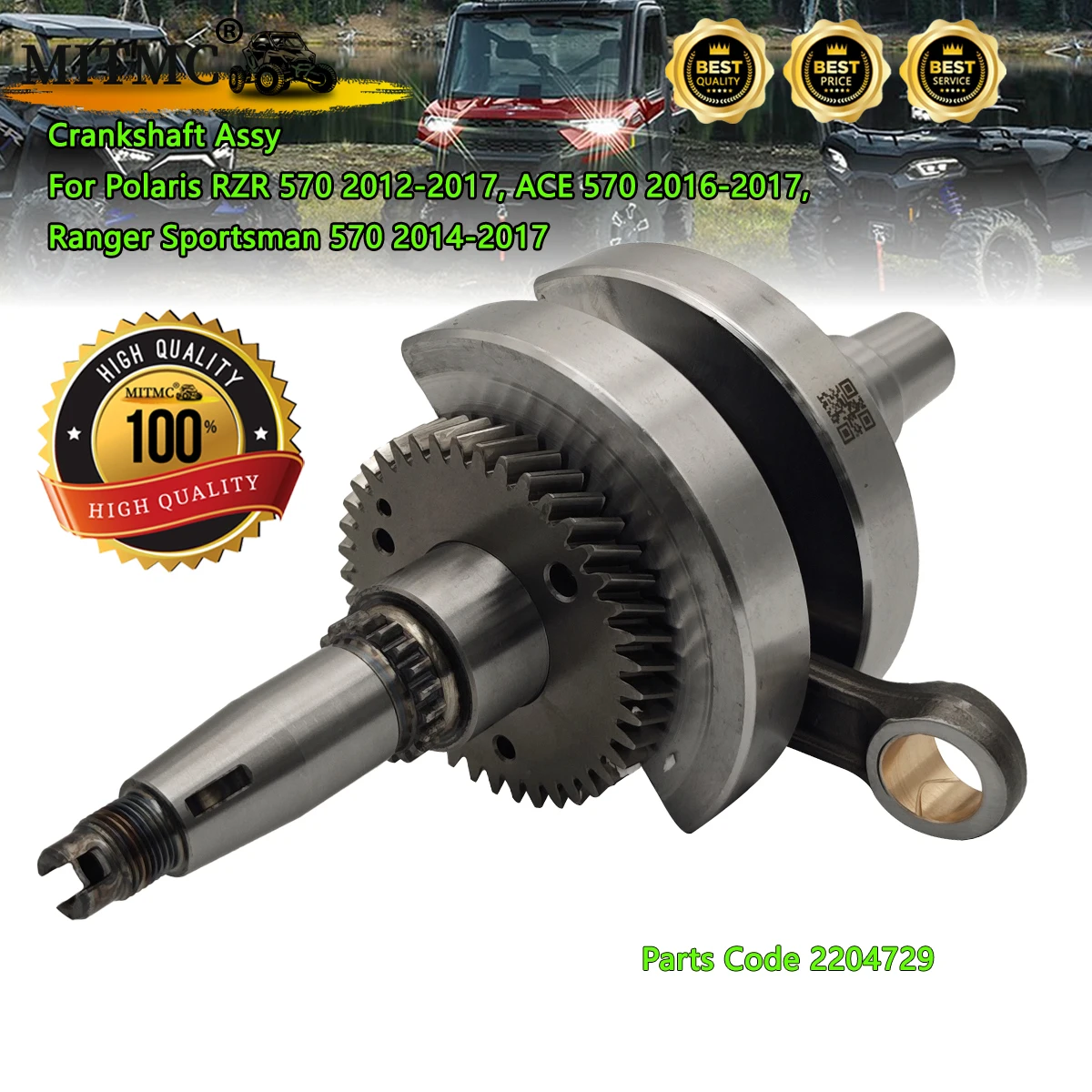 

High Quality Crankshaft For Polaris RZR 570 2012-2017, ACE 570 2016-2017, Ranger Sportsman 570 2014-2017 Parts Code 2204729