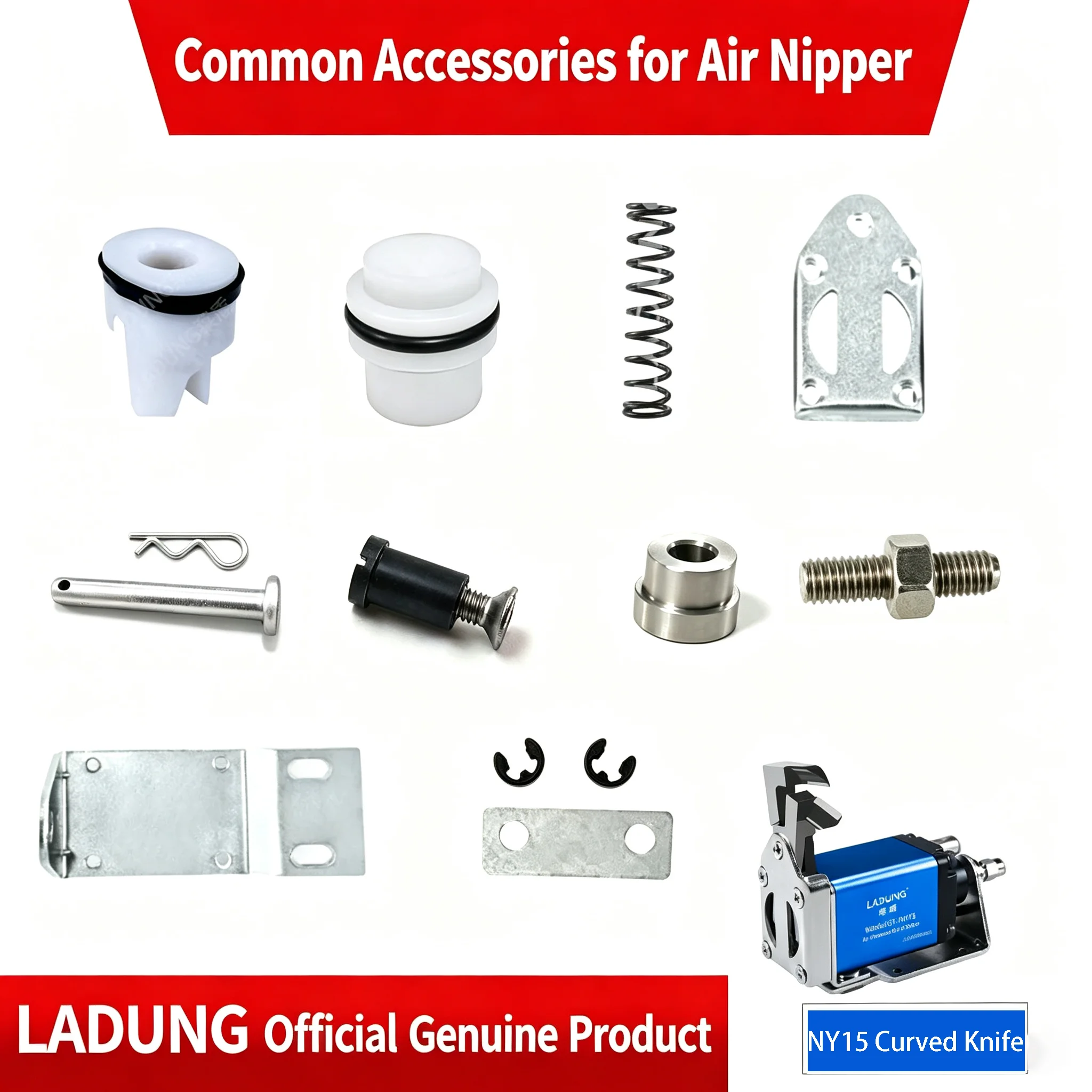 LADUNG GT-NY NS NR 5 10 15 20 25 30 50 Pneumatic Shear Air Nipper Robotic Arm Accessory Piston Spring Counterbored Locking Screw