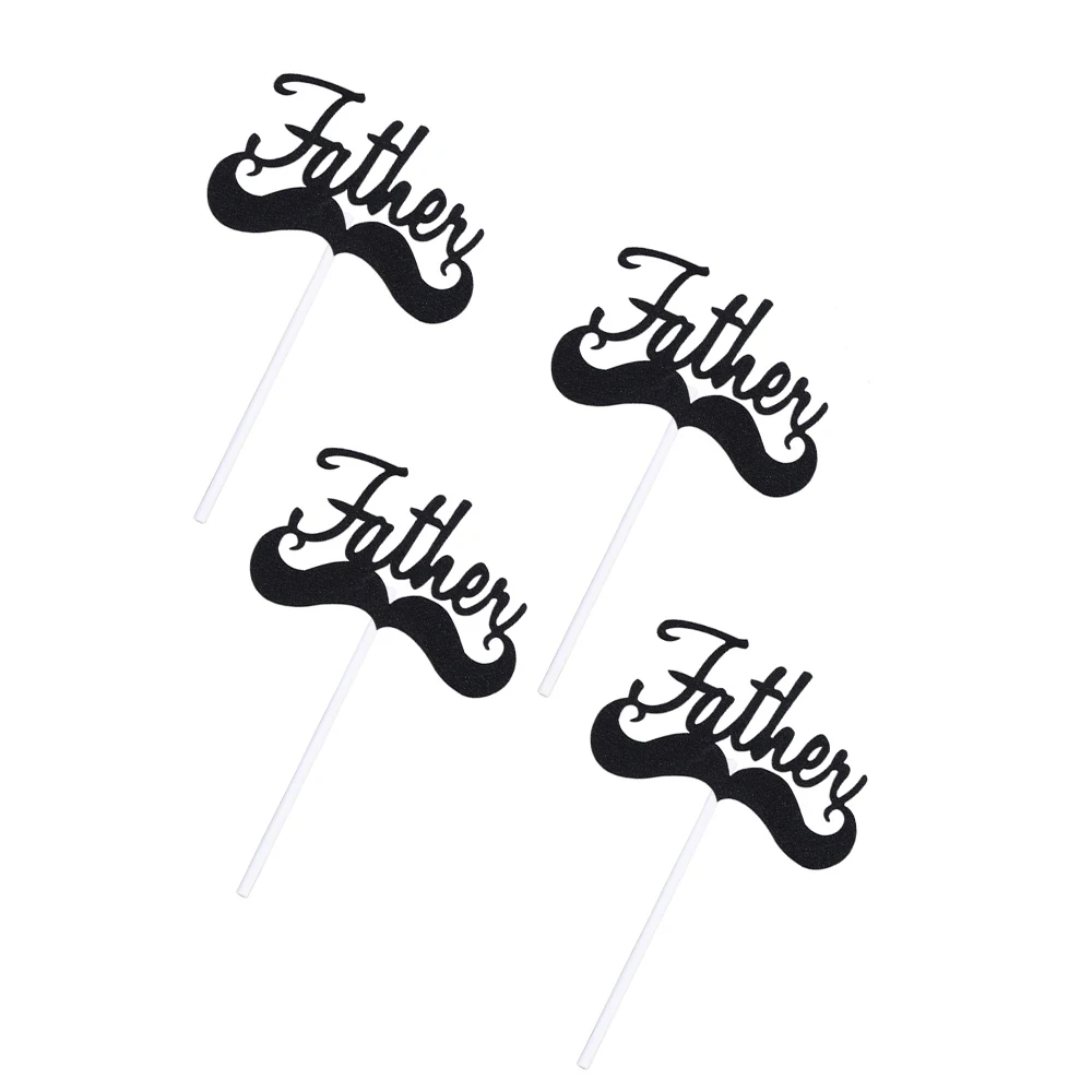 

10 Pcs Cake Picks Cupcake Topper Father Glitter Decorations for Birthday Party Thanksgiving Cake Banner Stick Topping