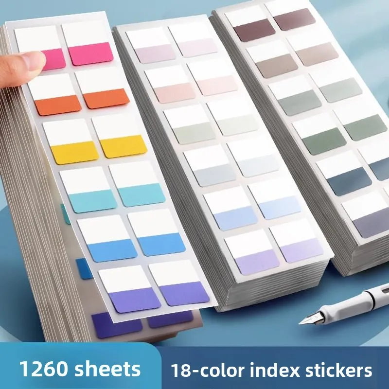 creative-fluorescent-index-label-stickers-cute-cartoon-girl-notes-bookmarks-paper-stickers-reminder-books-student-supplies