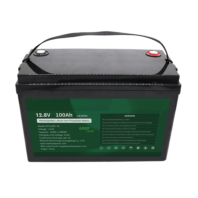 12V 100Ah Lifepo4 Battery Pack Built-in BMS Waterproof Lithium Iron Phosphate Cells For Boat Electric Motor Inverter