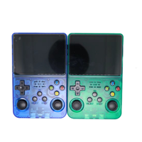 r36s blue color and R36S green color R36S Retro Handheld Game Console 3.5 Inch IPS Screen Linux System Built-in 128GB and 1.5W+