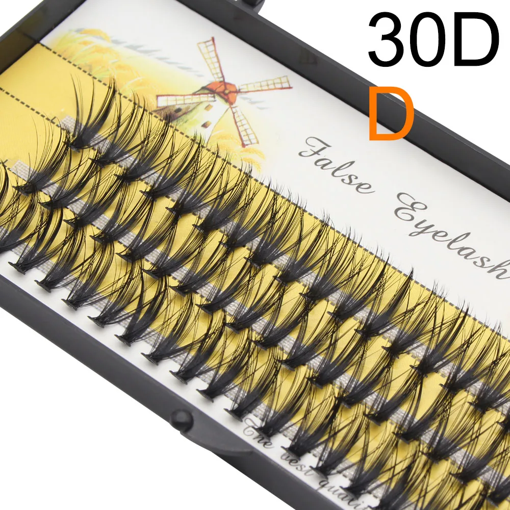 Wholesale 10D/20D/30D Lashes Cluster Eyelash Extension Faux Bunche Individual Makeup Cilias Natural Long Black 3D Volume Effect