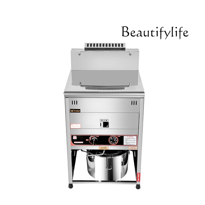 Vertical commercial gas fryer electric fryer oil constant temperature gas fritters machine stall frying skewers