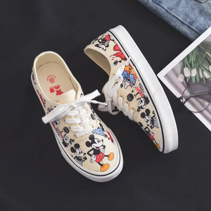 Disney cartoon Mickey mouse canvas shoes Stitch girls autumn new casual all-match student casual shoes