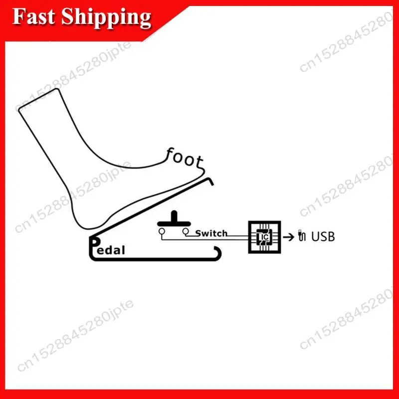-ABUB Waterproof USB Foot Pedal Switch Keyboard Controller For Gaming Image Acquisition Pedals