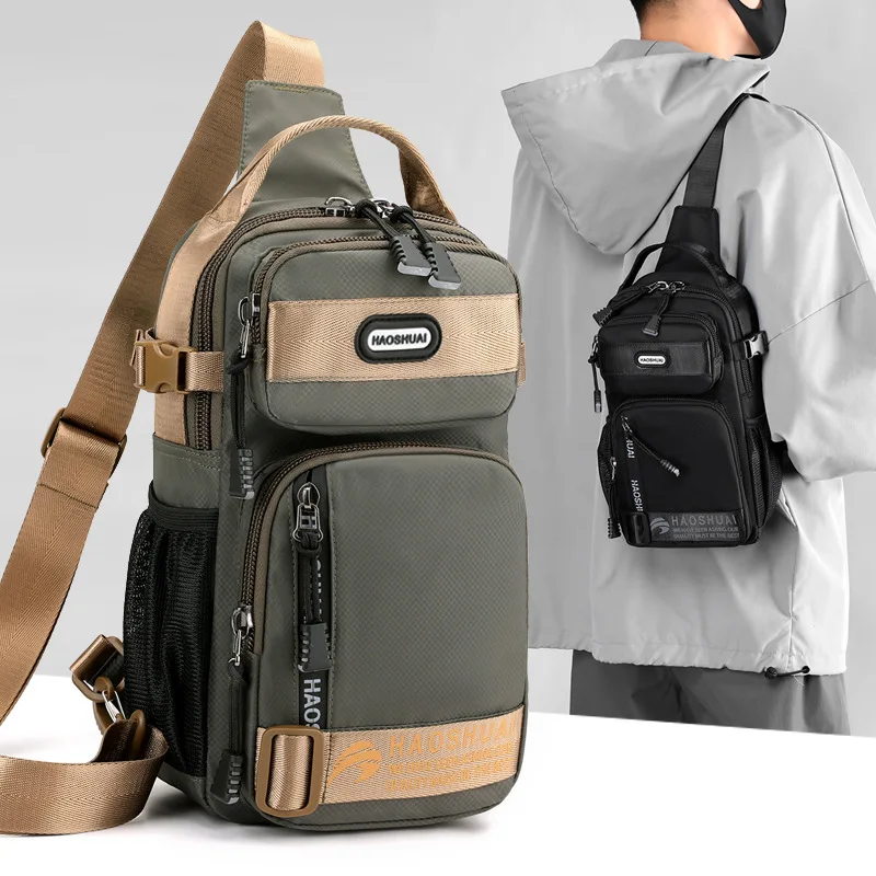 Outdoor travel leisure commuting slant across students large capacity multi-function zipper storage shoulder bag