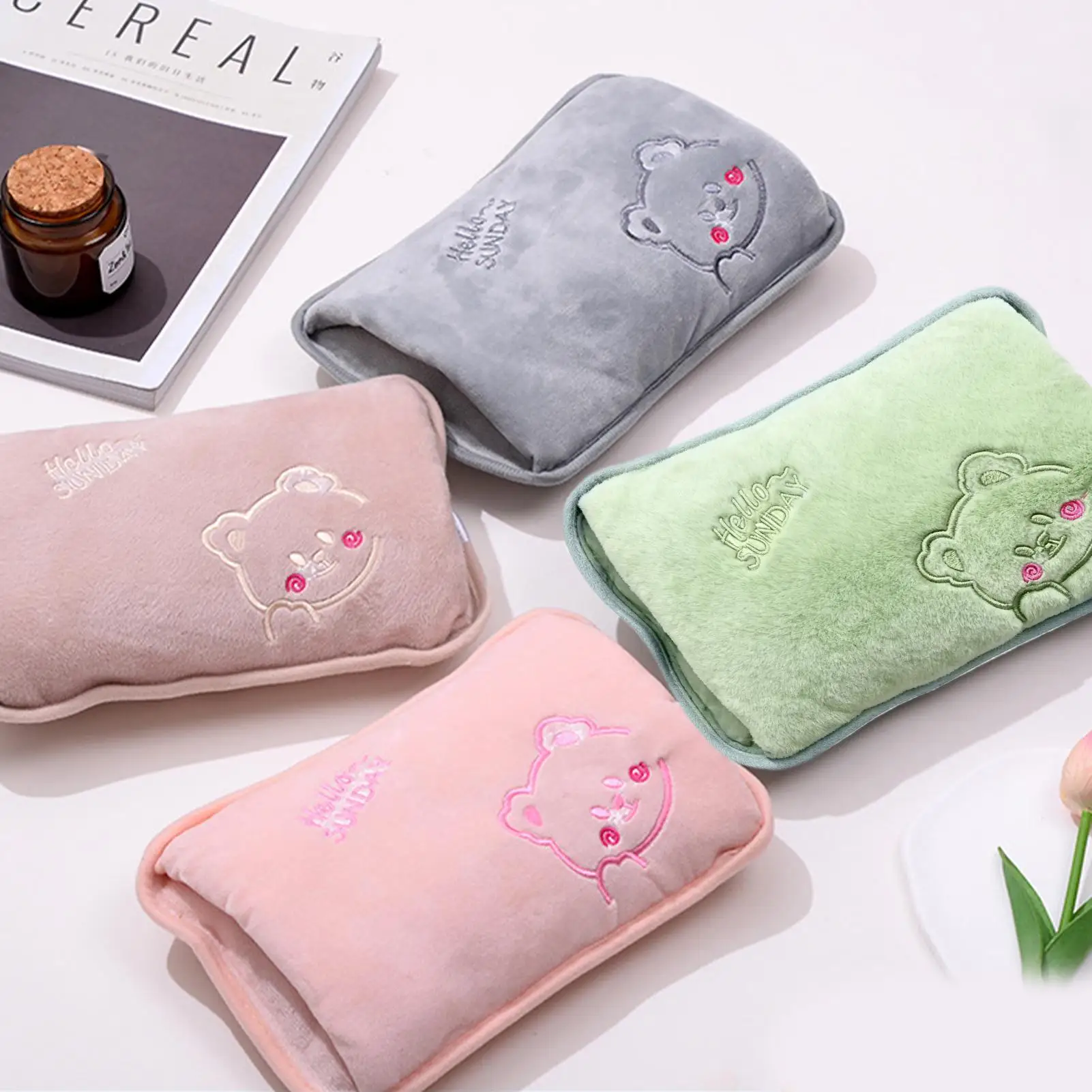 Scaldamani elettrico ricaricabile per bottiglia d'acqua calda per crampi mestruali Dolore muscolare Schiena Collo Spalla Gambe Home Office