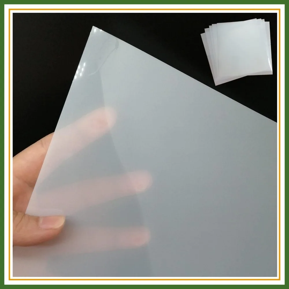

10 mil Mylar Sheets 12x12 inch Milky Translucent PET Stencil Blanks for Laser Cutting, Cricut, Silhouette, 10 Pack