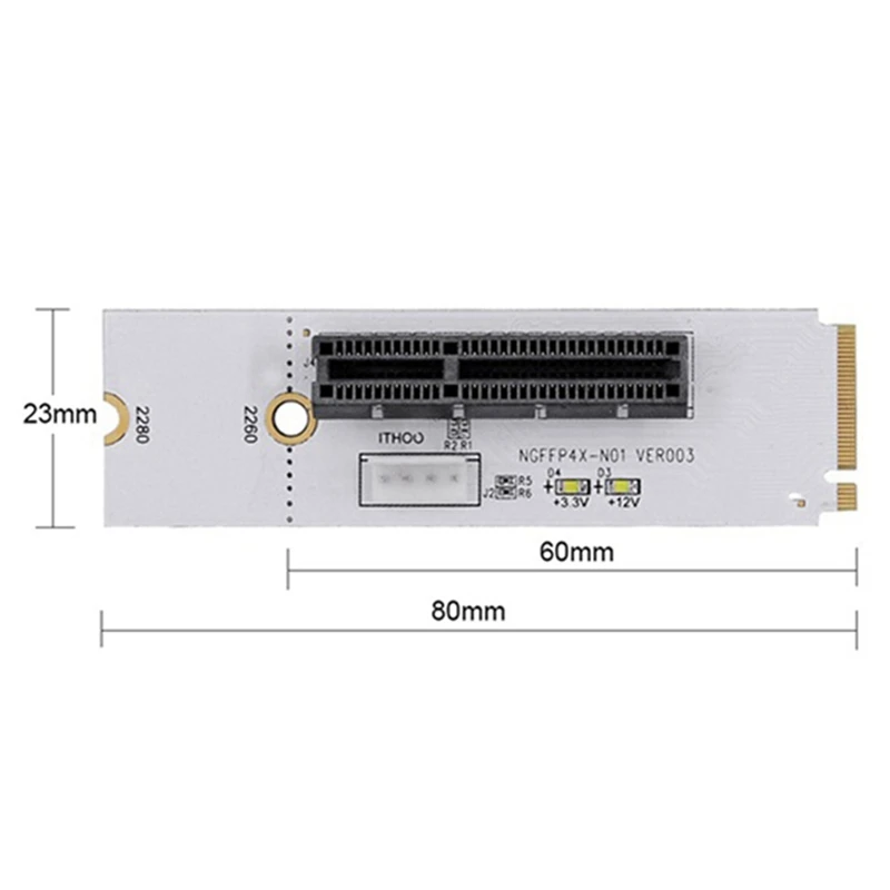 4 sztuki NGFF M.2 do pci-e 4x karta rozszerzająca M2 klucz M do Pcie X4 Adapter z kabel zasilający SATA M2 karta rozszerzająca Suppot 2260 2280