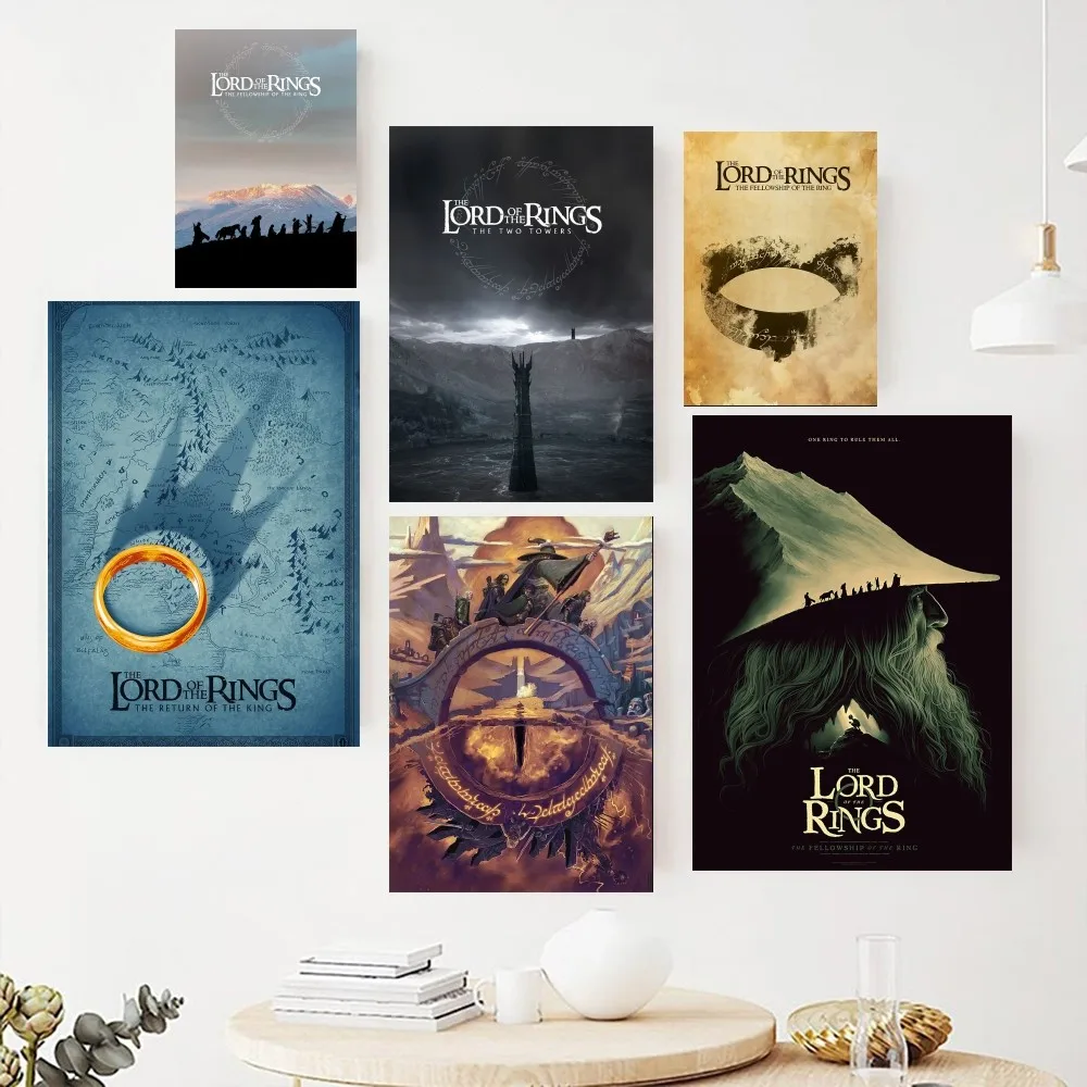 T-The L-Lords of the R-Rings Poster Paintings on The Wall Picture for Living Room Interior Painting Room Decoration