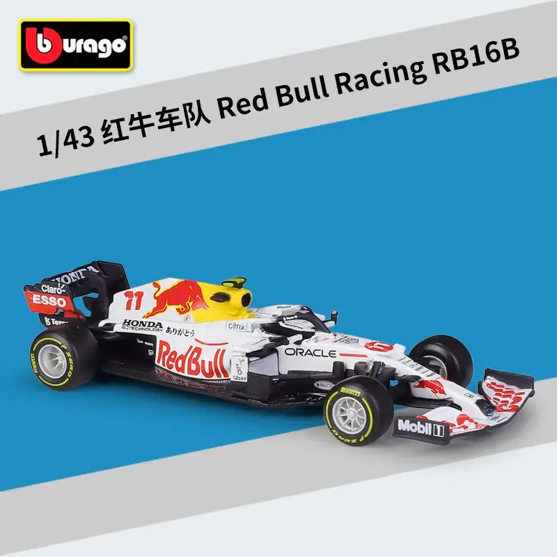 Bburago 1:43 Red Bull Rb16b F1 Rb16 #11 #33 Race Car Simulation