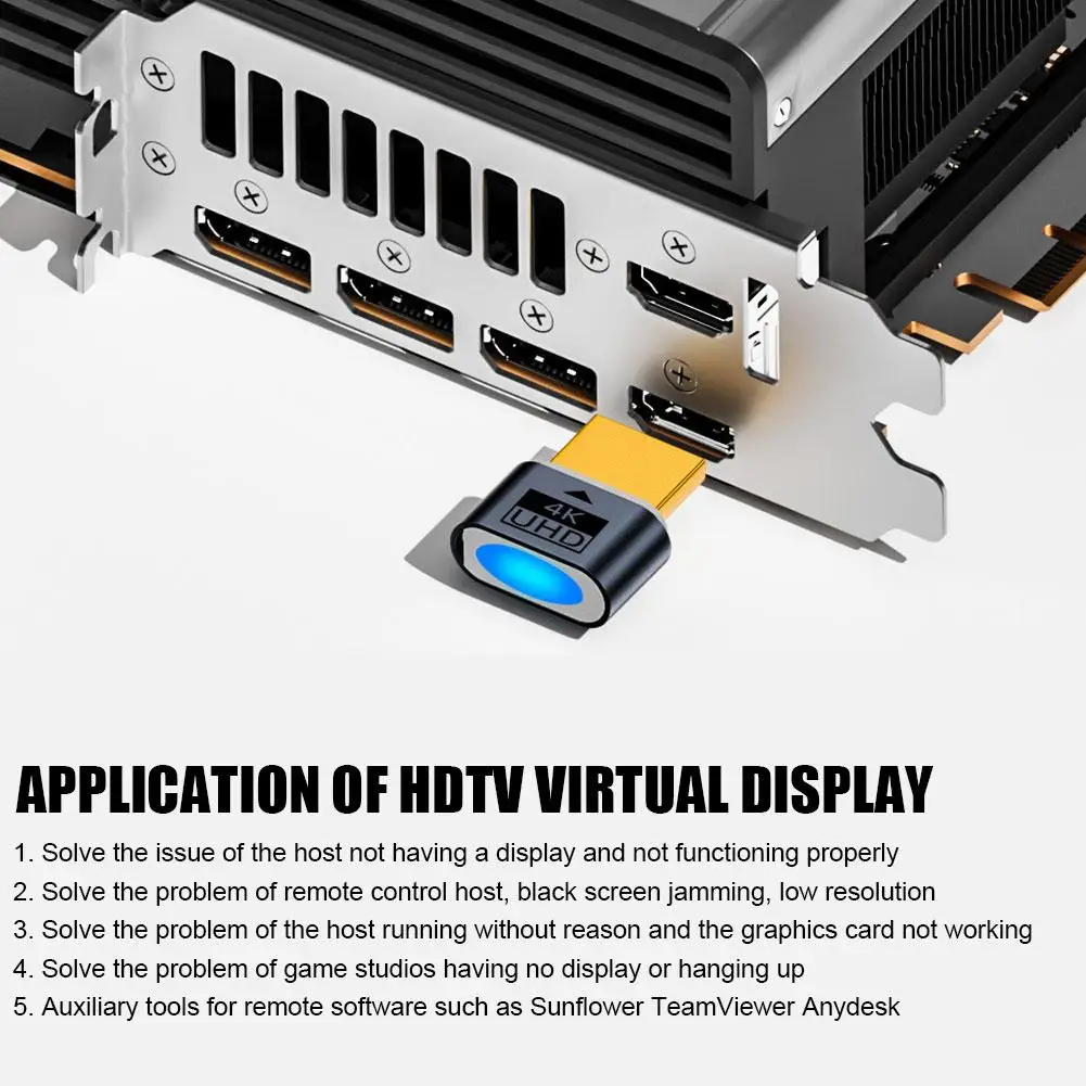Graphics Card Cheater Virtual Display Graphics Video Card Cheater Computer Graphics Card Accessories For Laptop Desktop Z5W5