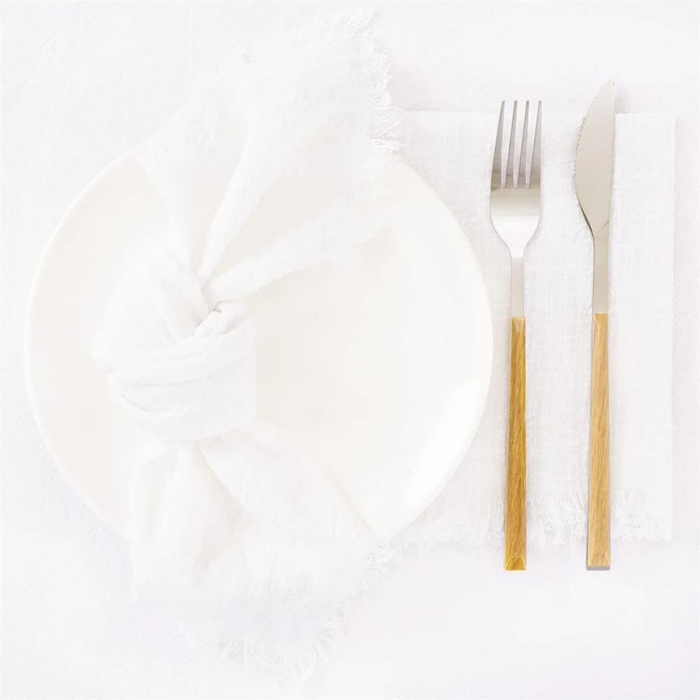 For Special Occasions Everyday Use Cotton Napkins 42x42cm Cotton Napkins With Tassels Design Decor Color Variants