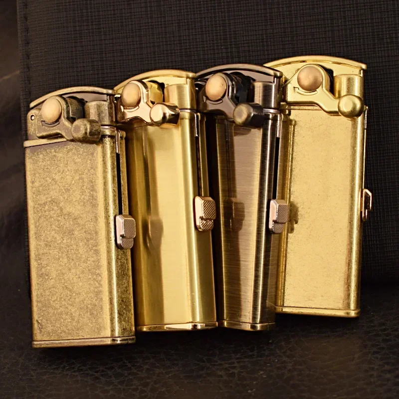 

New Metal Rocker Kero sene Lighter Creative Retro Grinding Wheel Ignition Windproof Lighter Smoking Accessories Gift Tool