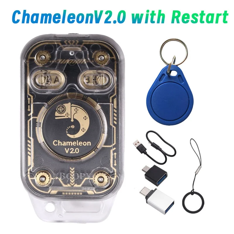 ABDE-Chameleon Ultra+ CUID Brelok RFID Chameleon V2.0 Emulator Czytnika Chipów Smart Chip 125Khz 13.56Mhz NFC Dekoder Kart Duplikator