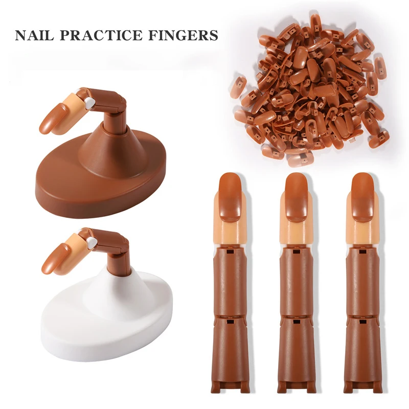 

Nail Practice Fingers for Acrylic Nails, 3 Nails for Practice Hand for Acrylic Nails, Training Fingers for Nail Art Beginners