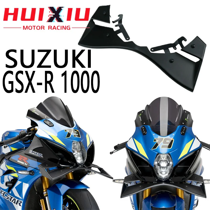 

Aerodynamic Downforce Naked Front Spoiler Winglet Kit for GSX-R 1000 K17 GSXR1000 2017-2021 Motorcycle -Durable Frontal Spoilers