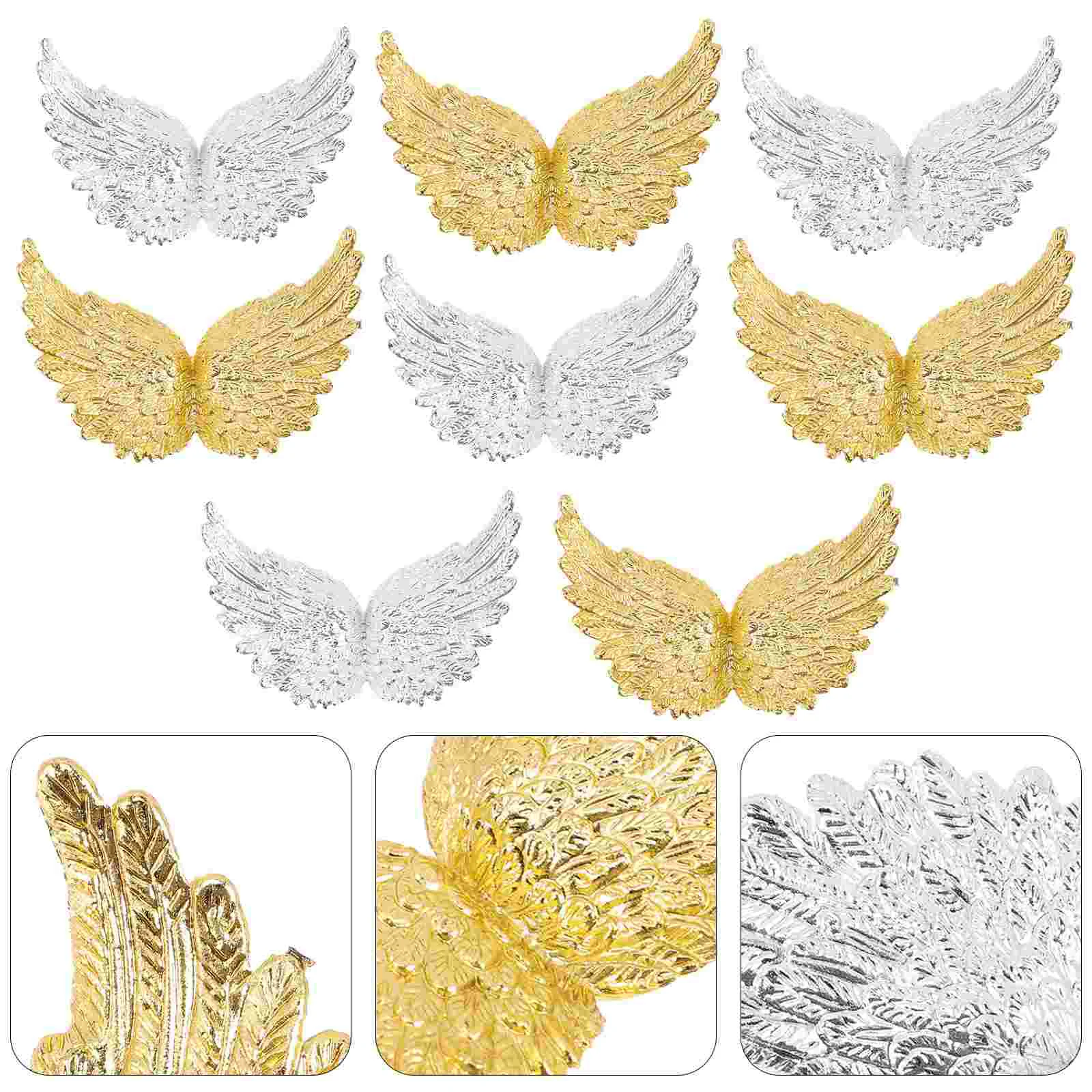 24 Pcs Plastic Wings Decor for Cake Ornaments Cheese Angel Decoration Party Baby