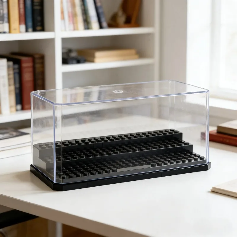 2Pcs display cassette step base dustproof transparent storage box building block doll model character collection storage box view 3