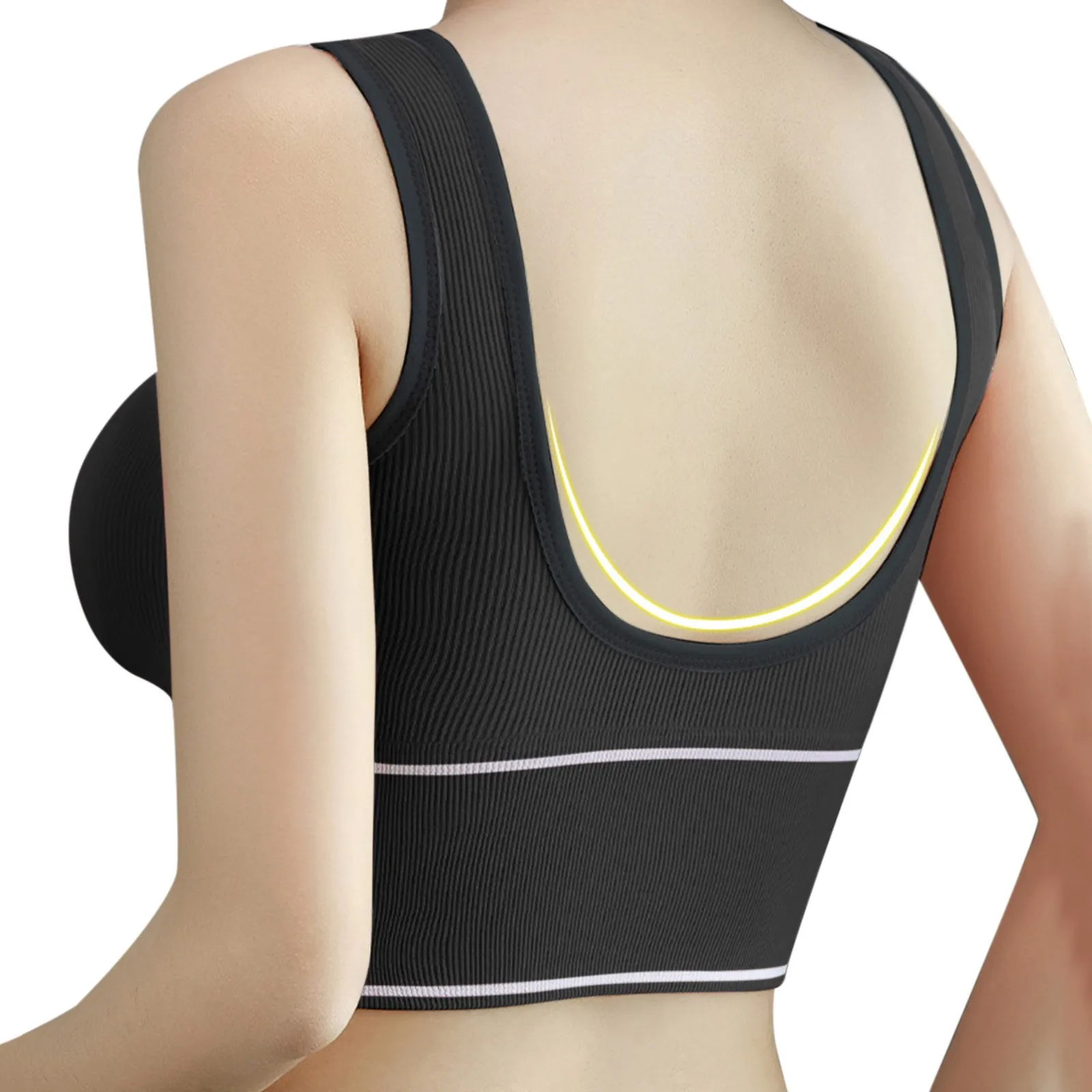 Womens Sexy Padded Tank Top Support Seamless Sports Bra Wireless Corset Yoga Gym Push Up Fitness Bras Sportswear Running Vest