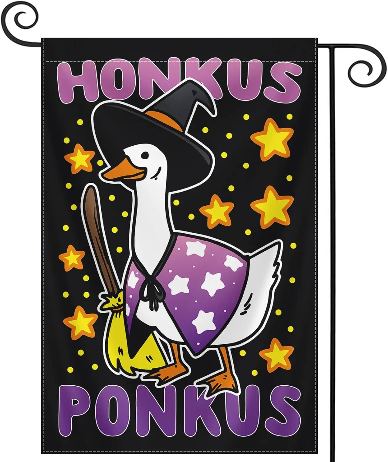 Halloween Garden Flags 12x18 Inch Vertical Double Sided,Halloween Decoration,HONKUS PONKUS Funny Goose Small Seasonal Yard D GGO