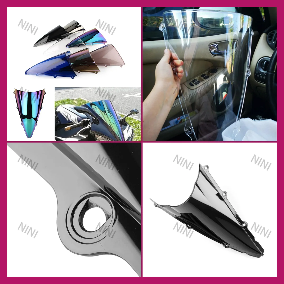 Motorcycle For Yamaha YZF 1000 R1 YZF-R1 2002 2003  screen Double Bubble Windshield Deflector Protector WindScreen