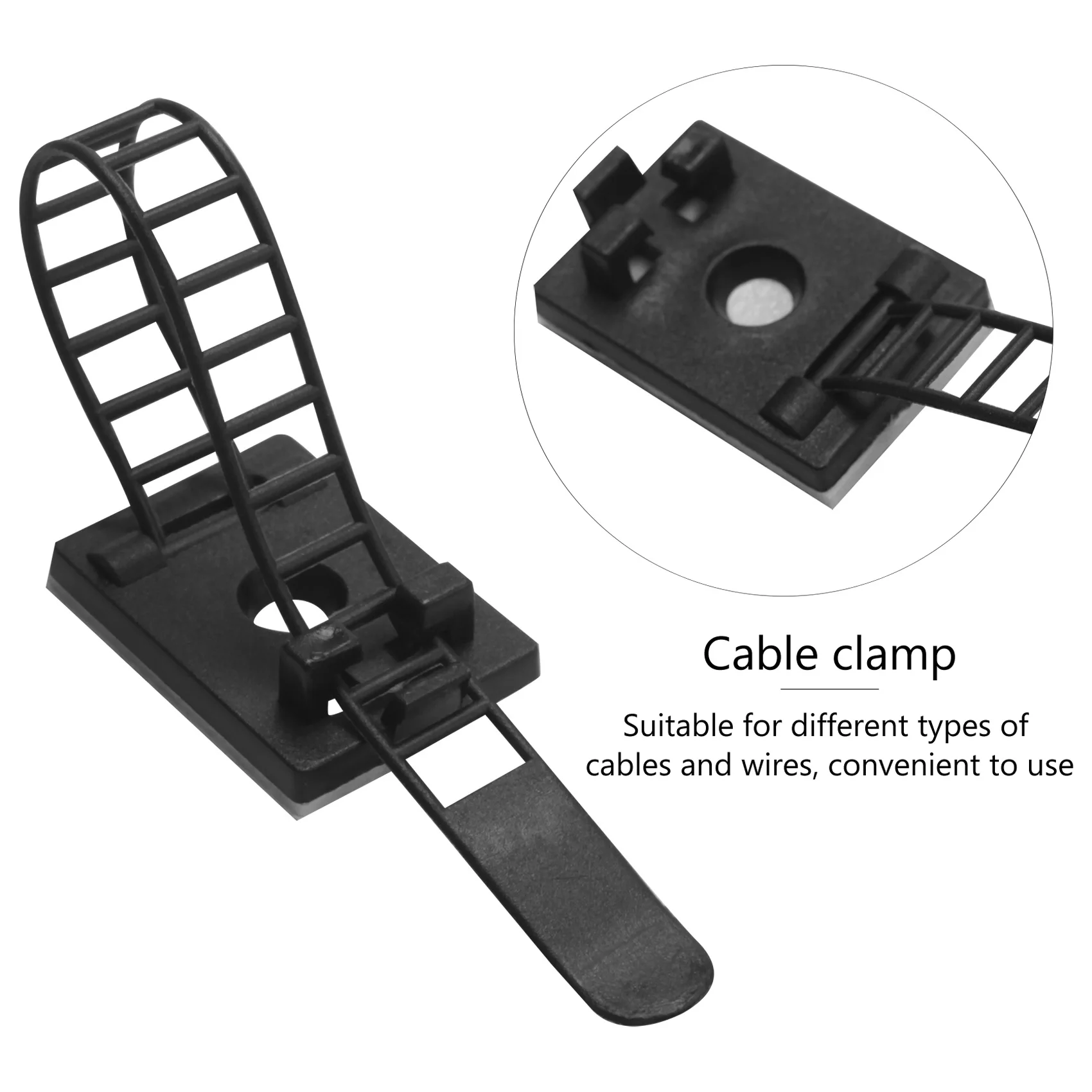 【~ New A88T】Adjustable Cable Holder Set Management, Cable Clips of Cable Fixing Wire Holder with Adhesive Secured Backing