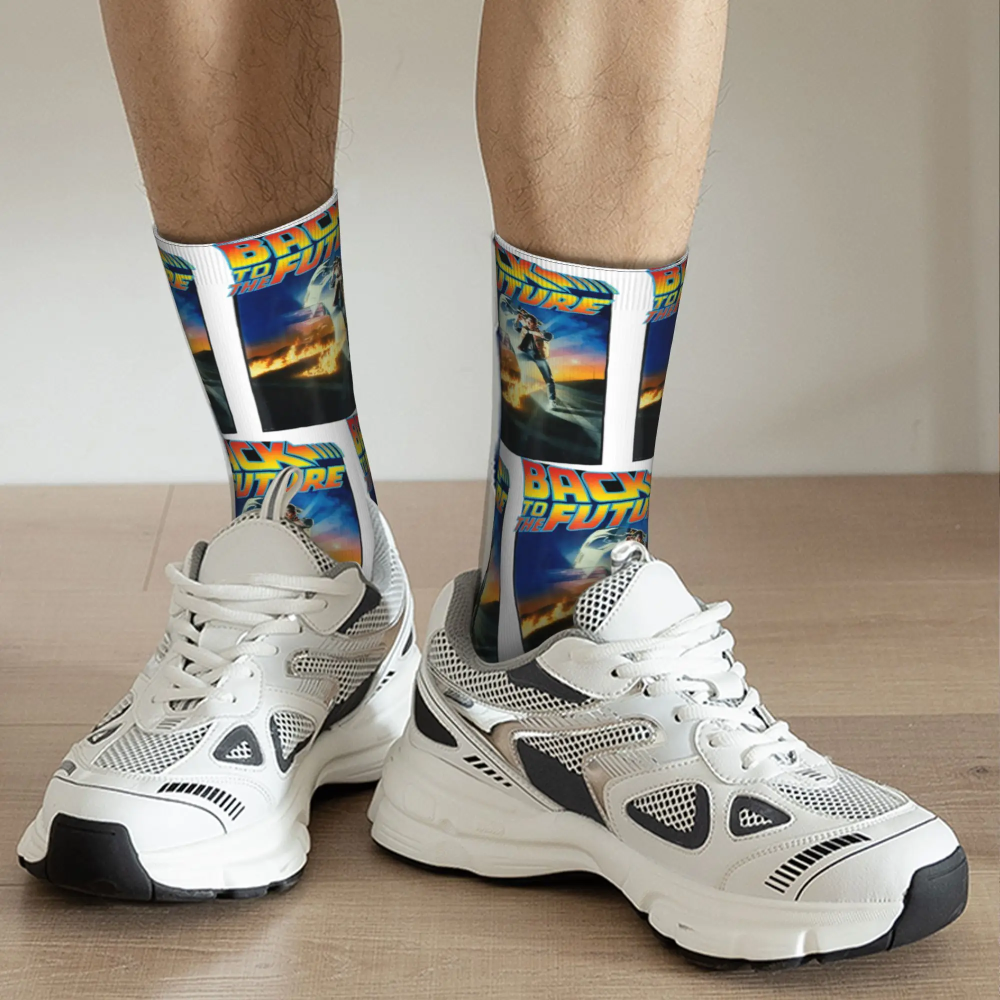 Back To The Future  Socks Harajuku Sweat Absorbing Stockings All Season Long Socks Accessories for Unisex Gifts