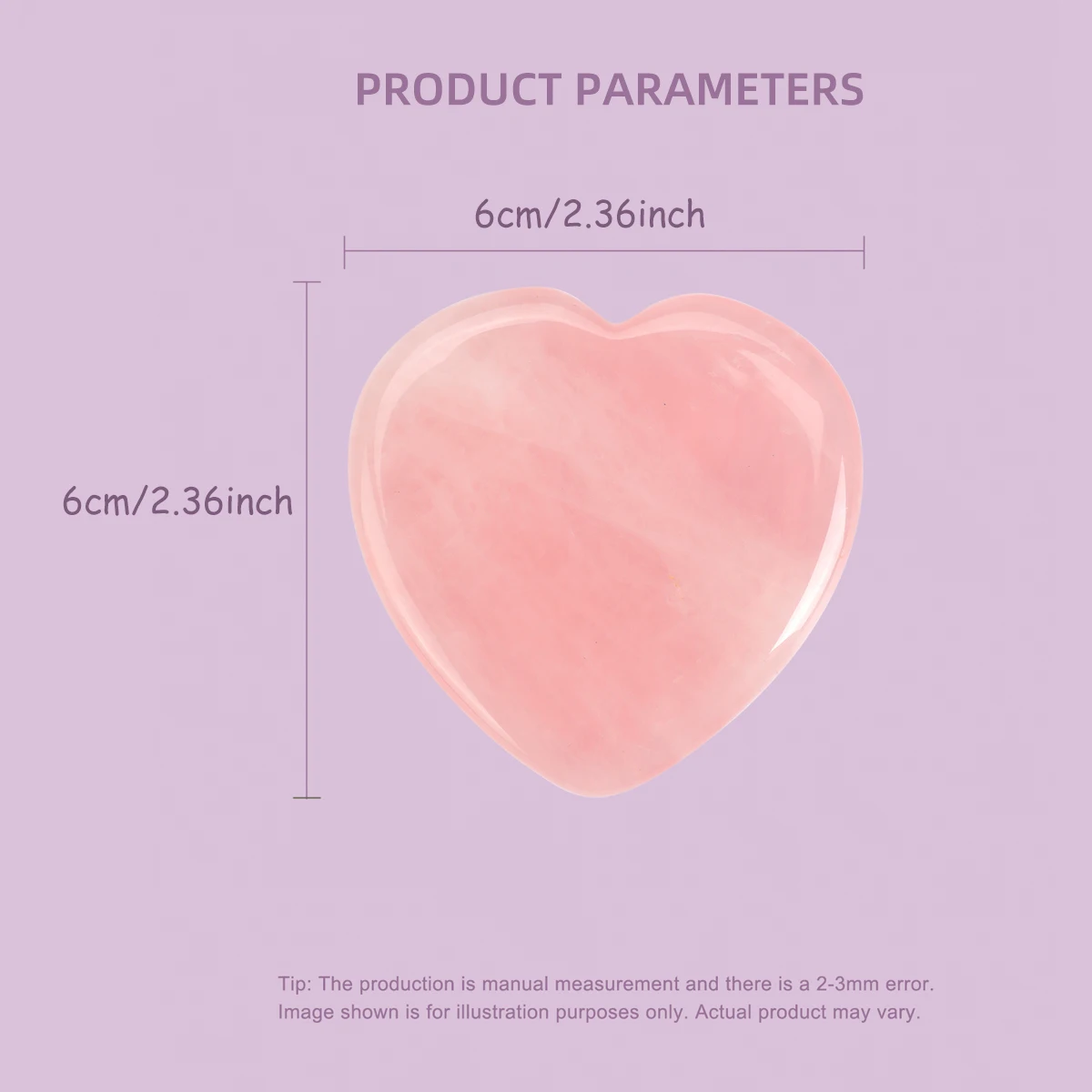 1pc 6cm Rozenkwarts Guasha Board Hart Roze Kristallen Steen Geschenken Natuurlijke Kwarts Liefde Kristal Home Decor Goed cadeau Huidverzorging Tool