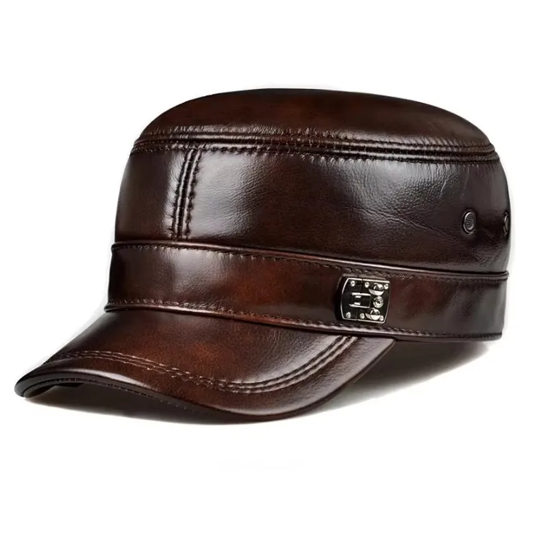men's-retro-german-military-officer-genuine-leather-flat-cap-locomotive-style-visor-army-hat-for-male-germany-officer-2026