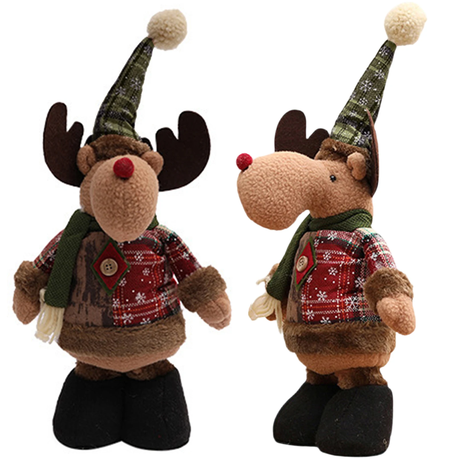 

Телескопическая рождественская кукла с телескопическими ножками, снеговик, лось, куклы, украшения, рождественские стоячие фигурки, кукла для праздничного домашнего декора