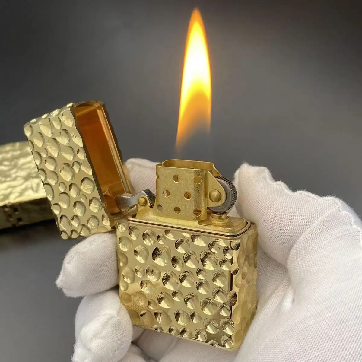 ZORRO 912S Thickened Brass Hand-carved Kerosene Lighter, Old Craftsmanship, Armor Grinding Wheel Lighter, No Standard