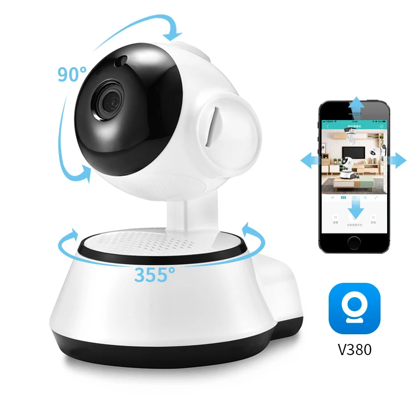 

Baby Monitor 1080P Mini Pan/Tilt Wifi IP Camera Panoramic Auto Tracking Two Way Audio Motion Detection Remote Access V380