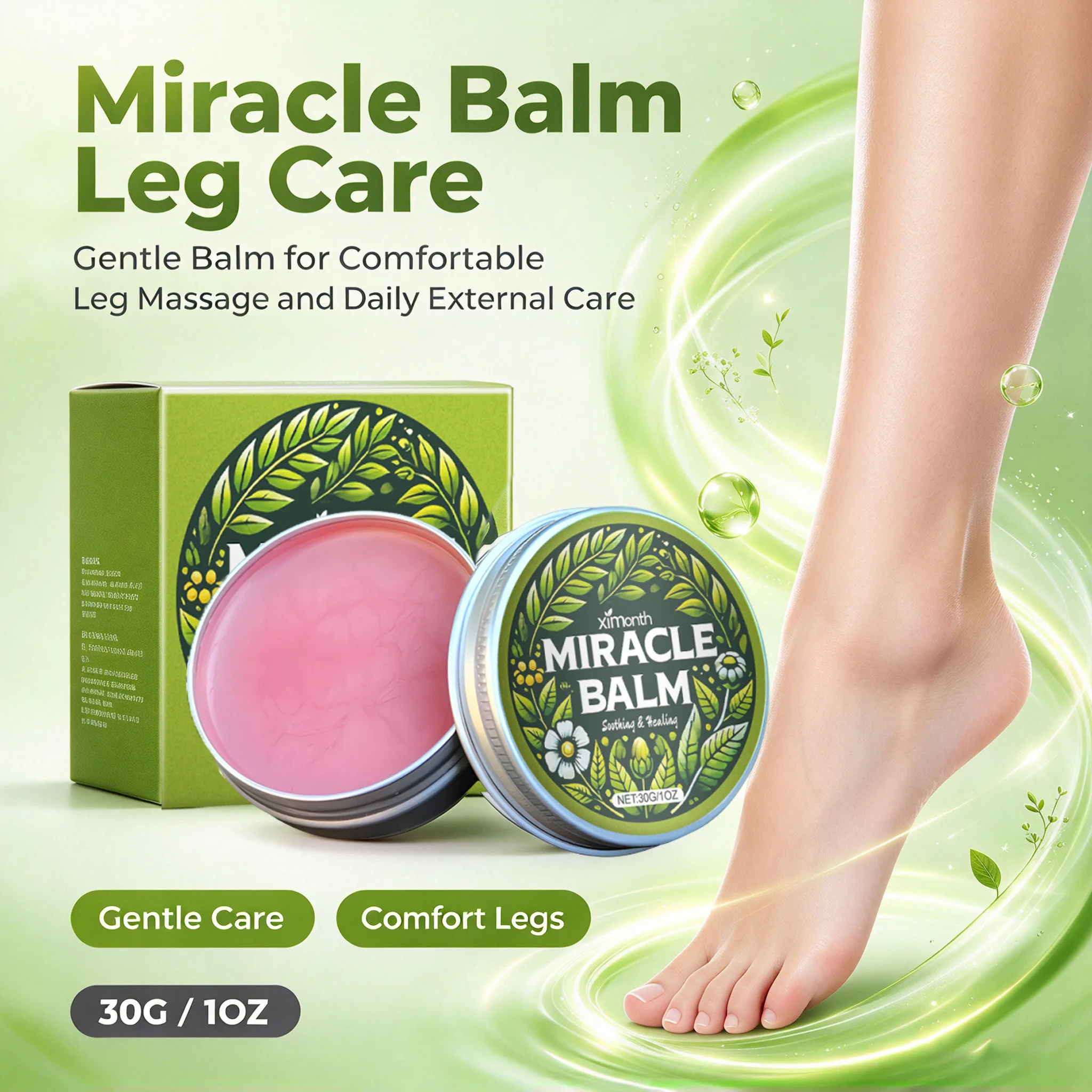 Leg Care Balm Soothing Leg Massage Cream Relieves Joint Discomfort Hydrating Nourishing Body Care Cream Easy To Apply﻿