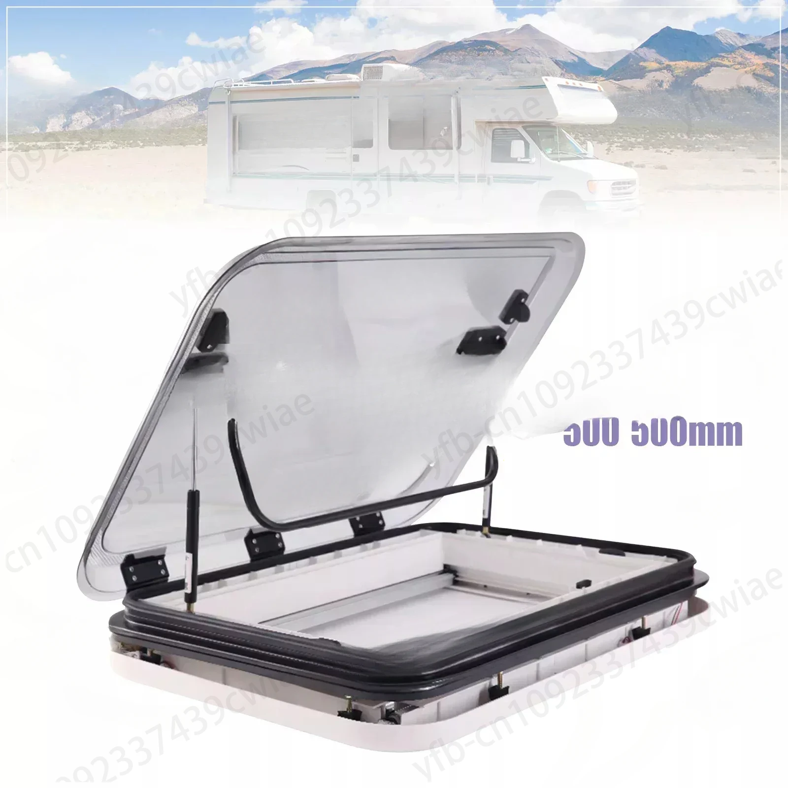 Large Caravan RV Skylight Roof Vent Hatch 3-Size with LED Light 500/700/800 X 500mm Cut Out for Camper Motorhome