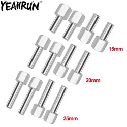 YEAHRUN 4PCS 12mm Hex Wheel Hub Drive Adapter Extension Column Metal Nut 15/20/25mm dla 1/10 RC Crawler Axial SCX10 TRX4