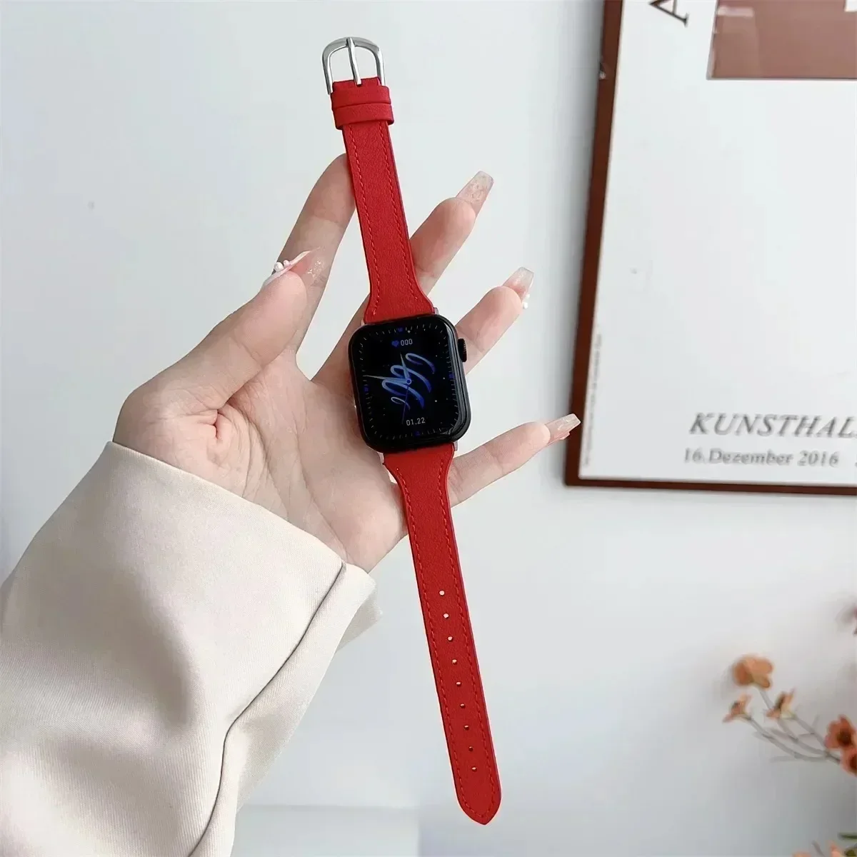 Watch Band For iWatch 42/44/45/46/49mm 38/40/41mm PU Leather Fashion Watch Strap For Watch Series Ultra2 Series 10/9/8/7/6/5/4/3/2/1_voghion.com
