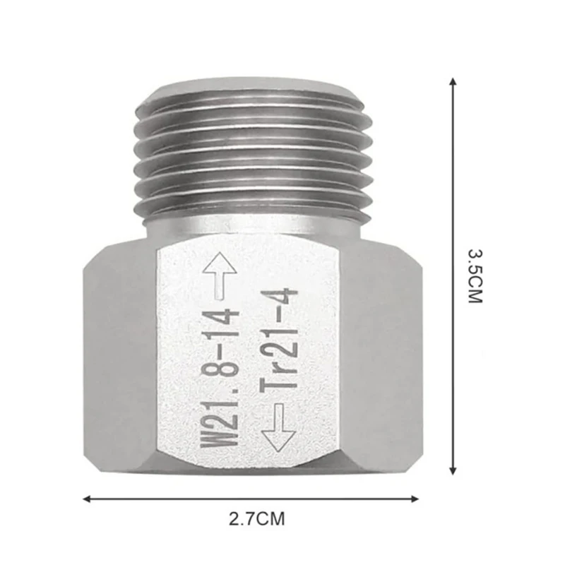 (YY) 1 مجموعة 2025 جديد CO2 اسطوانة الصودا اكسسوارات المياه TR21-4 إلى W21.8-14 تحويل محول لحوض السمك الأسماك البيرة كورني برميل Co2