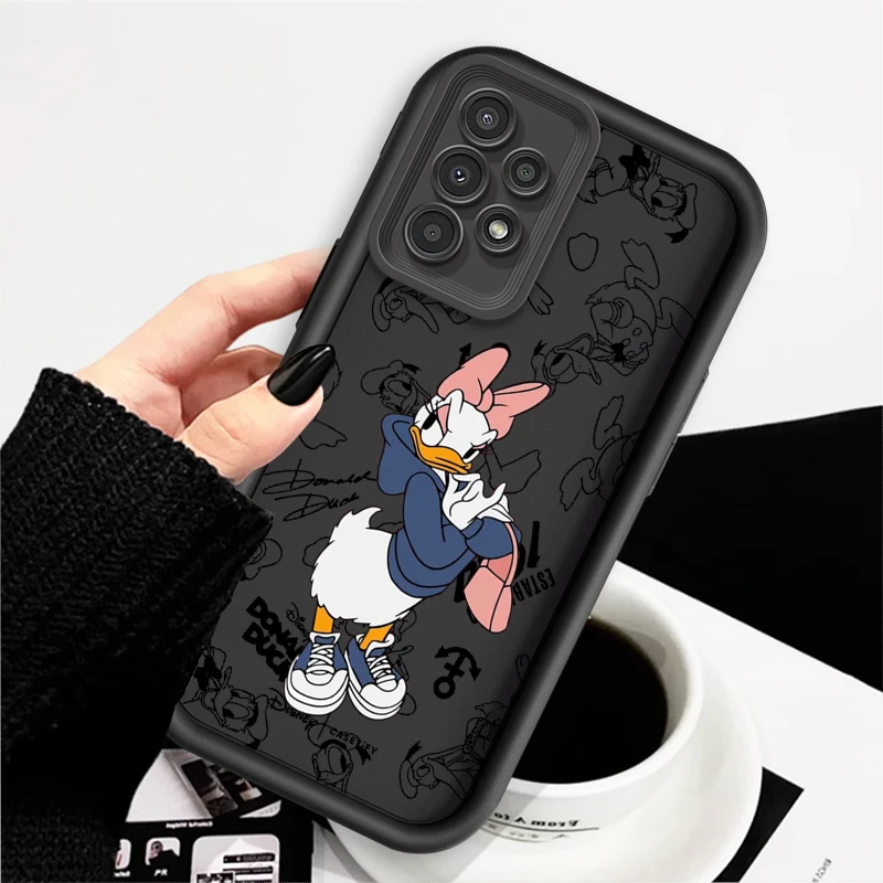 Disney Donald Duck Cute For Samsung A73 A71 A54 A53 A52 A51 A33 A32 A21S A14 A13 A12 A03 A04 A05 5G Eye Ladder Soft Phone Case