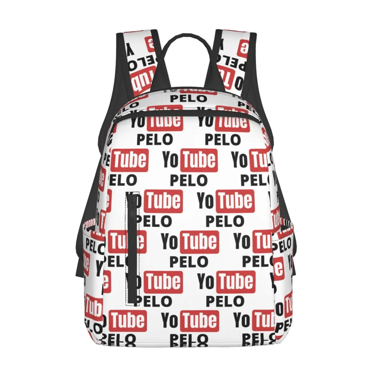 Yo Tube Pelo Backpack Daypack Large Capacity Kids BookBag School Bag Shoulder Bags for Men Women