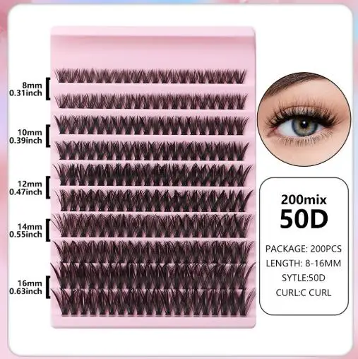 Große Kapazität Super Bunch DIY Cluster Wimpern 8-16mm Mix Charme Stil Wimpern Verlängerung Falsche Wimpern Make-Up werkzeug Russische Volumen