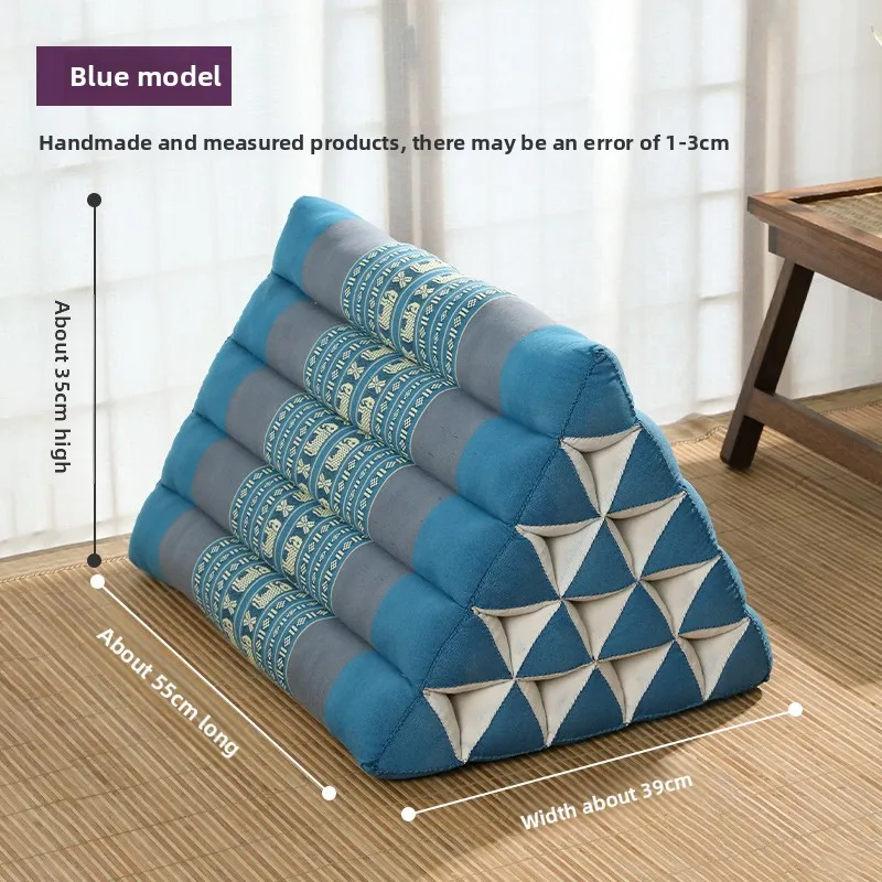 South East Asia style fabric triangular pillow bedside large backrest bay window tatami sofa waist large cushion