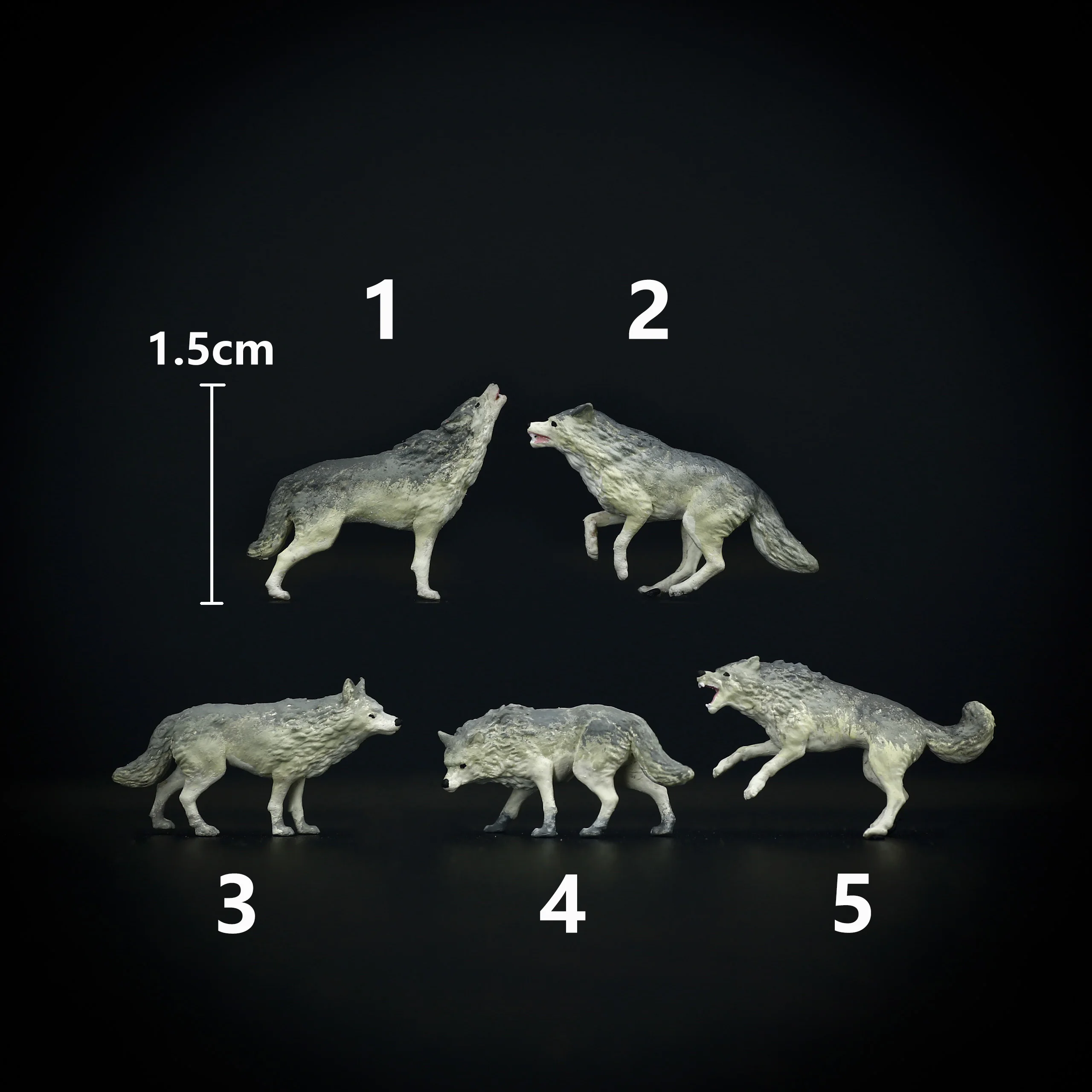 1/87 1/64 1/43  Coyote Wolf Miniature Figure Model Props Creative Photography Display Collection Decoration