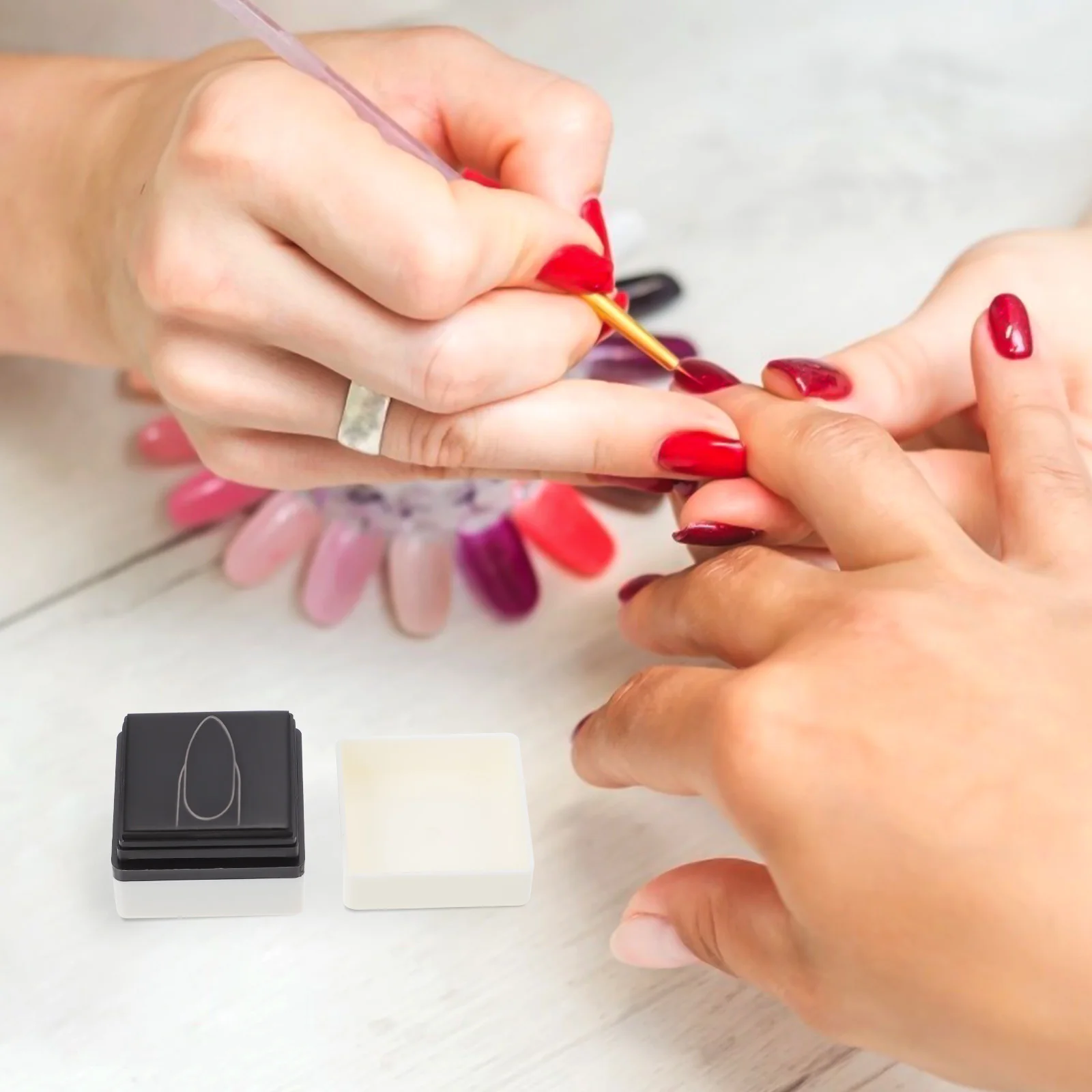 

Practical Nail Art Practice Stamper Durable Plastic Stamp Easy Use Female Manicure Tool Salon Supply Stamp Nail Stamper Manicure