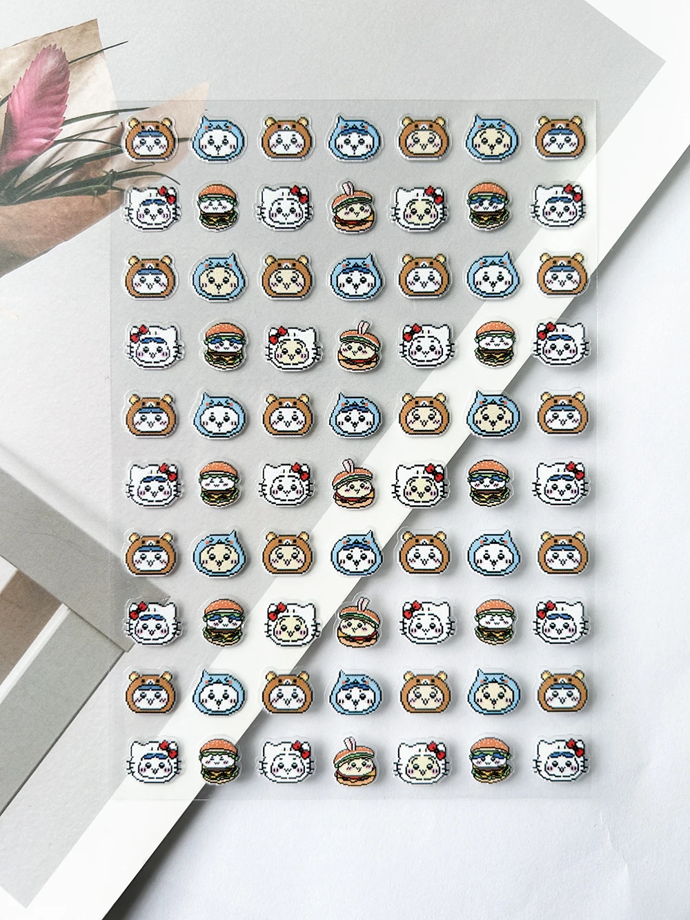 

Super Mini Chiikawa Usagi Hachiware Pvc Sticker Nail Art 3D Self-Adhesive Decals Sliders Diy Manicure Accessories Friend Gifts