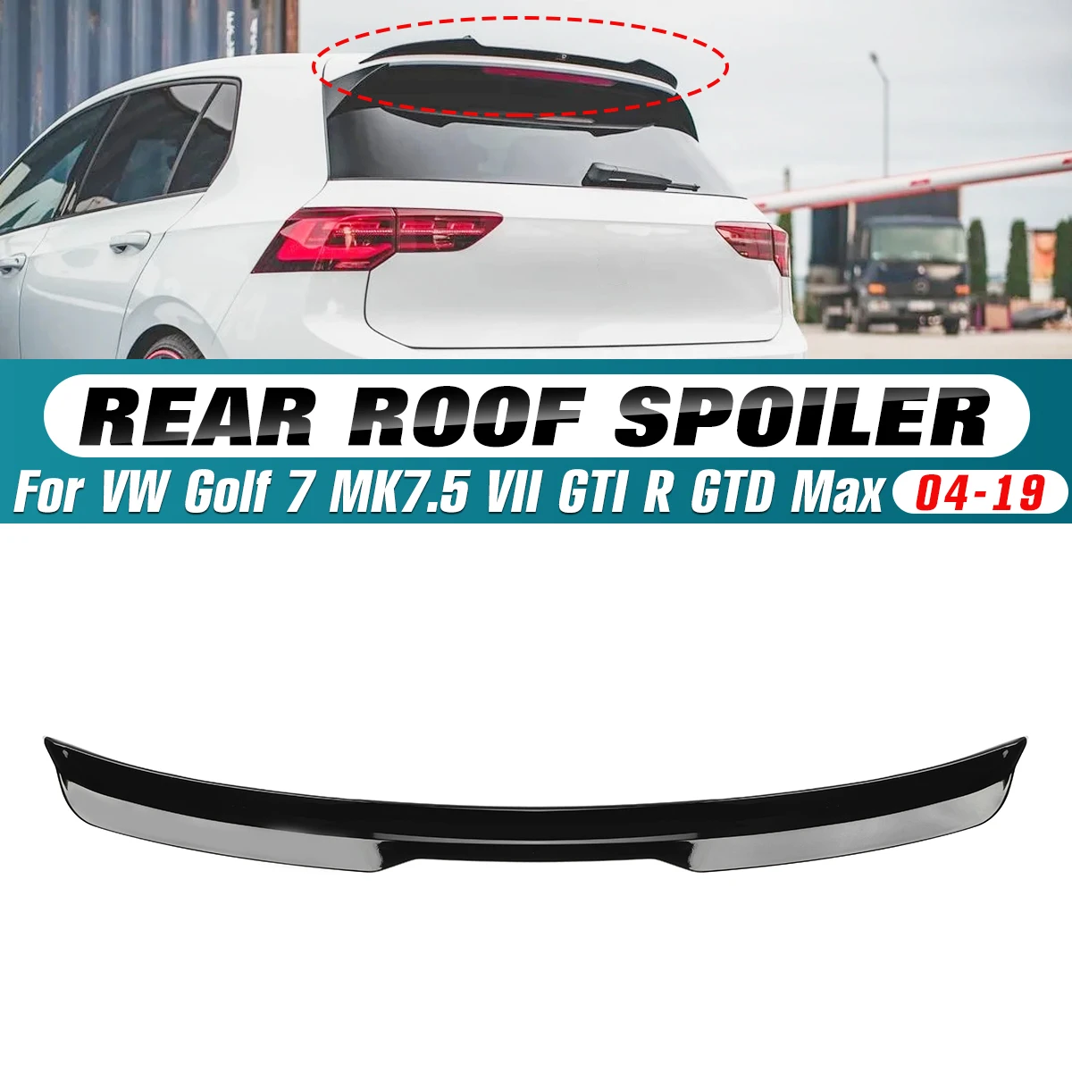 Rear Roof Spoiler For VW For Golf 7 MK7.5 VII GTI R GTD Max 2014-2019 Rear Roof Spoiler Wing Body Kit Not For Standard R-Line