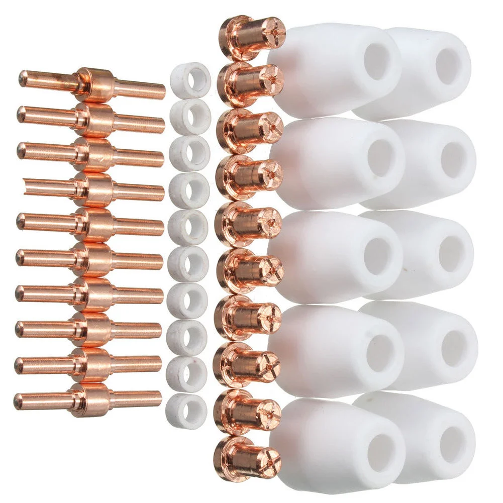Parts Plasma Consumables Tip Torch Extender PT-31 LG-40 for PT-31 LG-40 LGK-40 Torch CUT-40 50 40pcs CUT-40 50