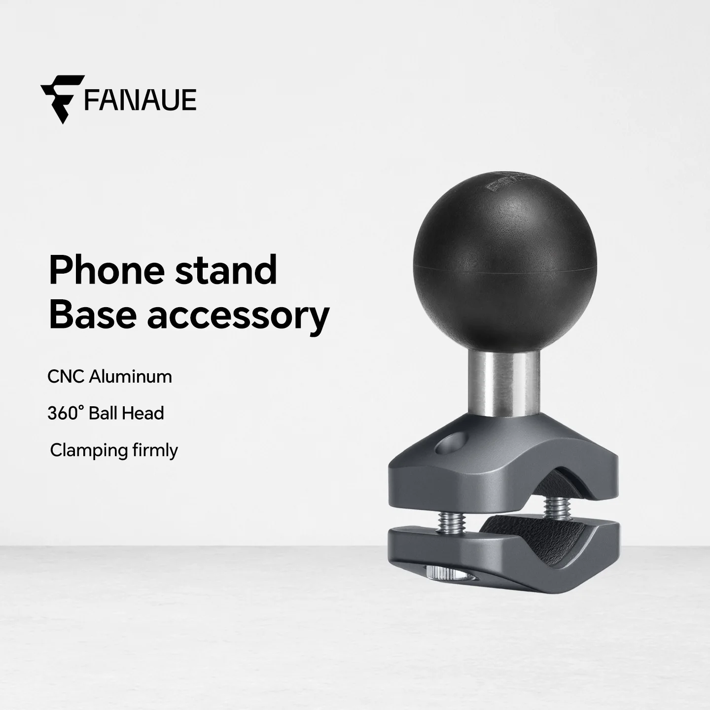 FANAUE Aluminum Alloy Motorcycle Rearview Mirror Mobile Phone Holder 25mm/20mm/17mm Ball Head Expansion Base Is Stable